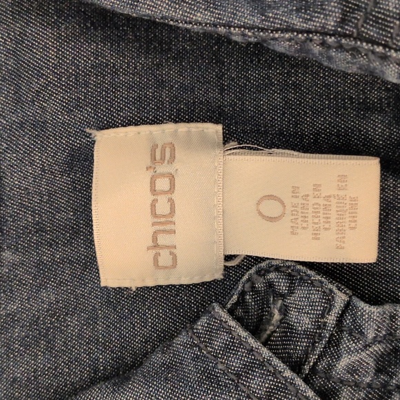 Chico's Denim Button Down Top - Picture 5 of 11